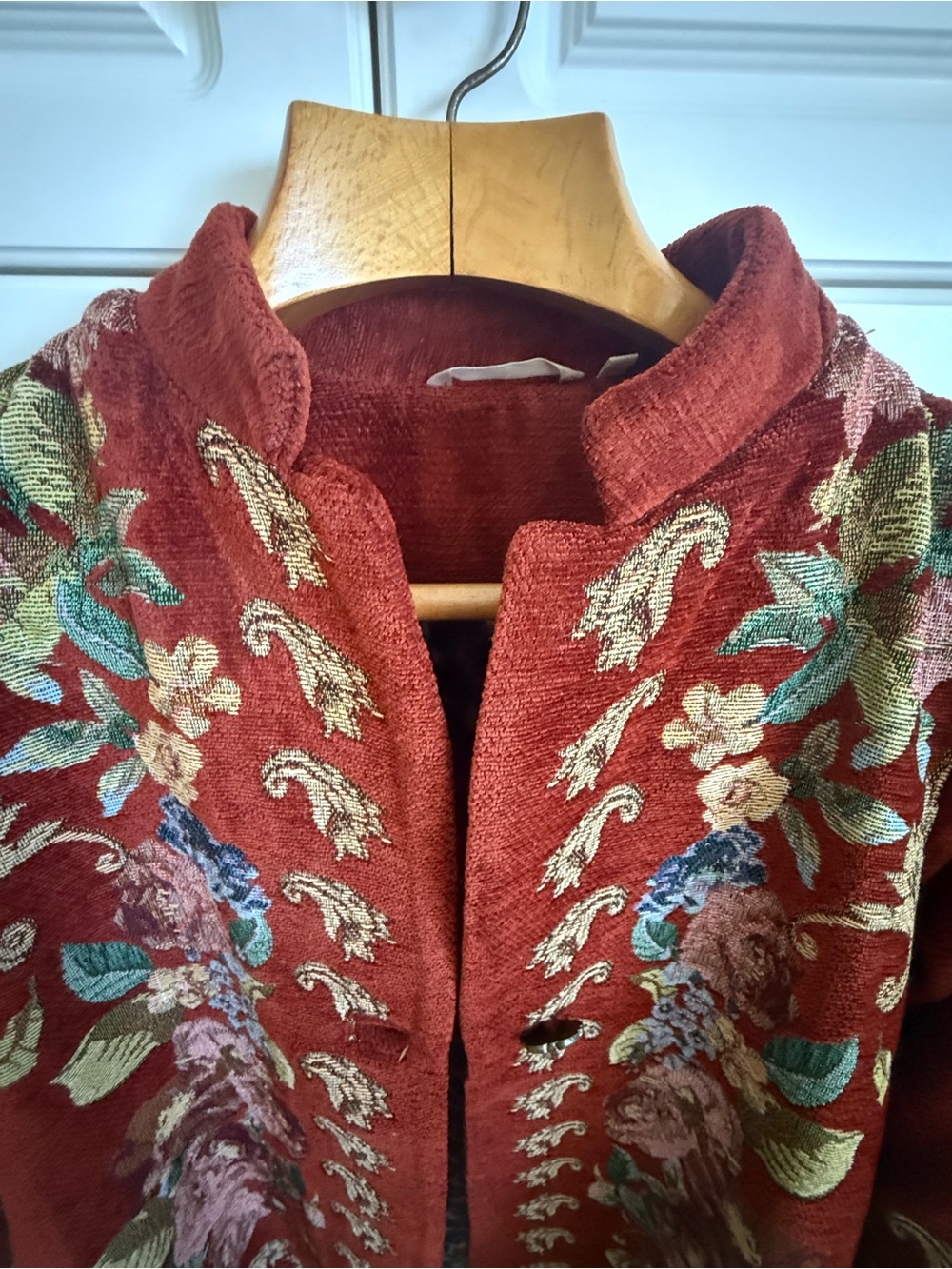 Soft Surroundings Embroidered Floral Coat - Picture 12 of 15